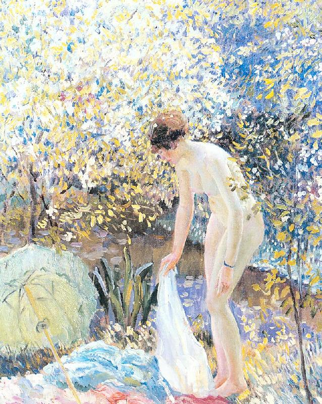 Frieseke, Frederick Carl Cherry Blossoms Norge oil painting art